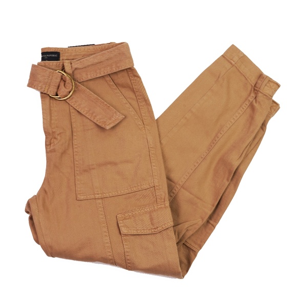 New BANANA REPUBLIC Size 2 T Tall 2T Utility Cargo Pants in Iced Latte - Picture 2 of 4